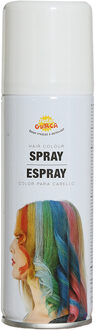 Carnaval verkleed haar verf/spray - wit - spuitbus - 125 ml