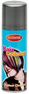 Carnaval verkleed haarverf/spray - zilver - 125 ml - kinderen en volwassenen - makkelijk uitwassen