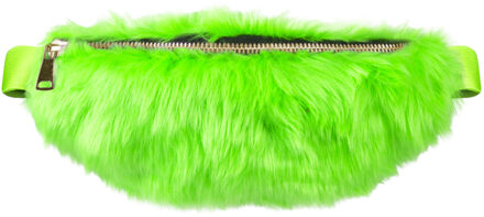 Carnaval verkleed Heuptasje - plush neon - groen