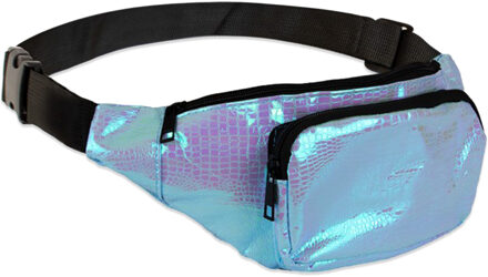 Carnaval verkleed Heuptasje - slangenprint - blauw - volwassenen - foute party Lichtblauw