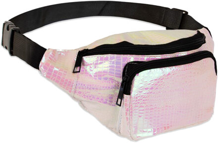 Carnaval verkleed Heuptasje - slangenprint - wit - volwassenen - foute party