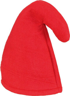 Carnaval verkleed hoed Kabouter/dwerg - puntmuts - rood - volwassenen