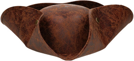 Carnaval verkleed hoed voor een Piraat - bruin - lederlook - heren/dames