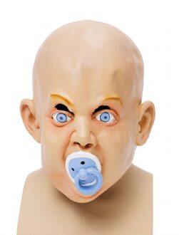 Carnaval verkleed Horror Baby feestmasker - volwassenen Multi