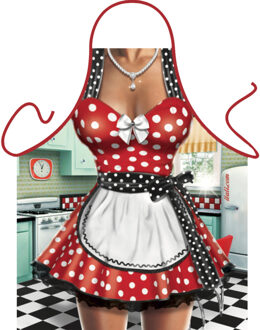 Carnaval verkleed keuken of bbq schort - American Diner - cadeau - Dames Multi