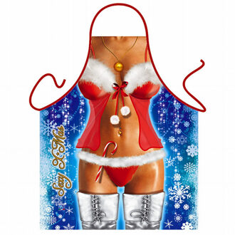 Carnaval verkleed keuken of bbq schort - Sexy Kerstvrouw - cadeau - Dames Multi