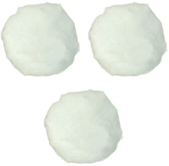 Carnaval verkleed Konijnen/hazen staart - 3x - wit - verkleedaccessoires - dierenpak