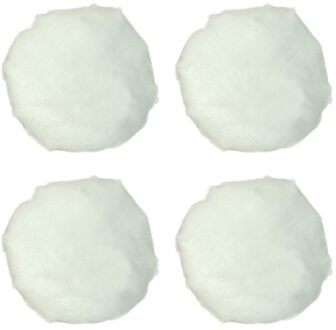 Carnaval verkleed Konijnen/hazen staart - 4x - wit - verkleedaccessoires - dierenpak