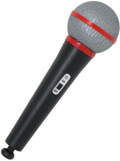 Carnaval verkleed namaak microfoon - kunststof - 26 cm - popster/presentator Multi