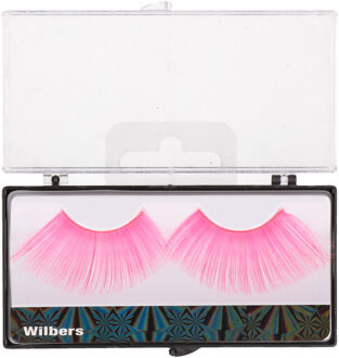 Carnaval verkleed nepwimpers - roze - groot formaat - foute/80's party