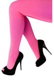 Carnaval verkleed panty - 60 denier - roze - dames - microfiber - party kleding