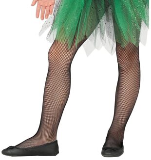 Carnaval verkleed panty - netpanty voor meisjes - zwart - kinderen