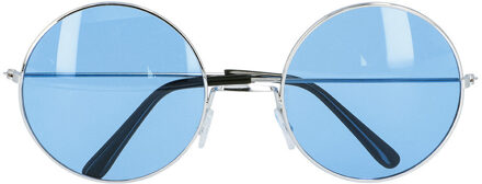 Carnaval/verkleed party bril Lennon - Hippie/sixties - blauw