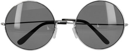 Carnaval/verkleed party bril Lennon - Hippie/sixties - grijs