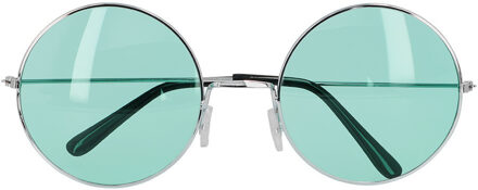 Carnaval/verkleed party bril Lennon - Hippie/sixties - groen