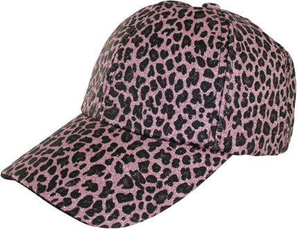 Carnaval verkleed pet - panterprint - roze - foute-/panterparty - luipaardprint