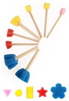 Carnaval/verkleed Schmink figuursponsjes - 8x stuks - sponsjes - grimeren Multi