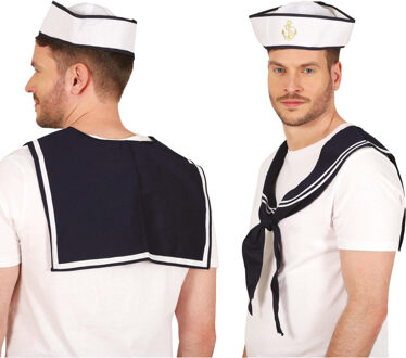 Carnaval Verkleed set Matroos - 2 delig - Matrozen pakje Multi