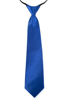 Carnaval verkleed stropdas - blauw - volwassenen - 40 cm - met elastiekje