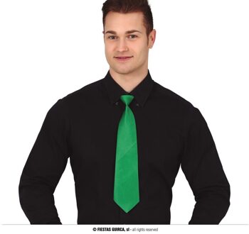Carnaval verkleed stropdas - groen - polyester - volwassenen/unisex