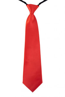 Carnaval verkleed stropdas - rood - volwassenen - 40 cm - met elastiekje