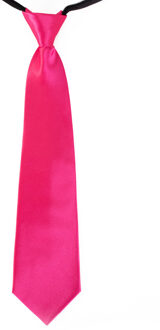 Carnaval verkleed stropdas - roze - volwassenen - 40 cm - met elastiekje