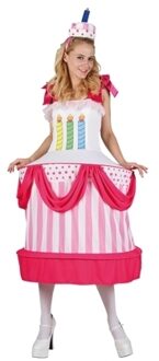 Carnaval verkleed Taart kostuum voor dames - 2 delig - polyester - gebakje - funny kleding
