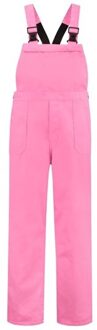 Carnaval verkleed tuinbroek voor volwassenen - roze - werk overall XS