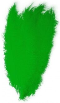 Carnaval verkleed veer/struisvogelveren - 1x - groen - 50 cm - Carnaval - Sierveren/charleston veren