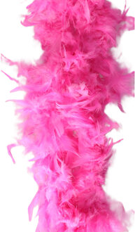 Carnaval verkleed veren Boa kleur fuchsia roze 180 cm - Verkleed boa