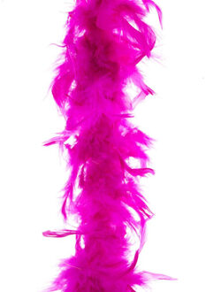 Carnaval verkleed veren Boa - kleur fuchsia roze - 2 meter - Verkleed boa