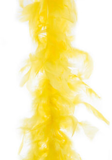 Carnaval verkleed veren Boa - kleur geel - 2 meter - Verkleedkleding accessoires