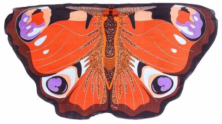 Carnaval verkleed vlinder vleugels - Dagpauwoog vlinder - multi kleuren - voor kinderen