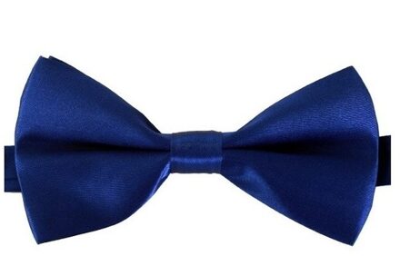 Carnaval verkleed vlinderstrikje - blauw - 12 cm - voor dames/heren - strikken - kleding