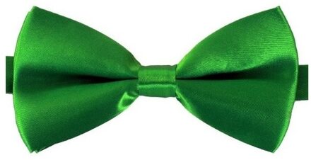 Carnaval verkleed vlinderstrikje - groen - 12 cm - voor dames/heren - strikken - kleding