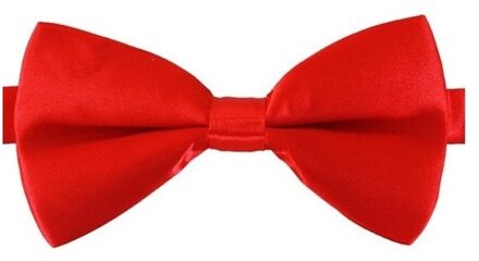 Carnaval verkleed vlinderstrikje - rood - 12 cm - voor dames/heren - strikken - kleding