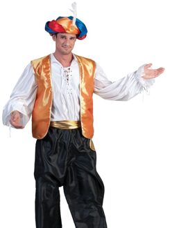 Carnaval verkleedkleding Arabisch Sultan vestje - heren - goud - Arabieren - polyester Multi
