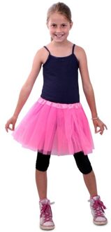 Carnaval verkleedkleding rokje - Tule stof - voor meisjes - roze - one size - ballerina