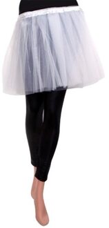 Carnaval verkleedkleding rokje - Tule stof - voor meisjes - wit - one size - ballerina