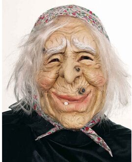 Carnaval verkleedmasker Heks/Oude vrouw - Latex - gezicht masker - volwassenen
