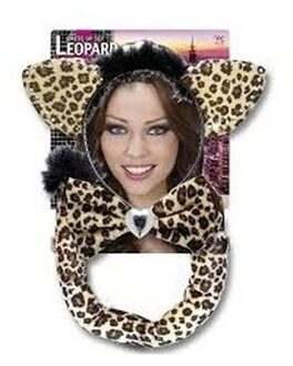 Carnaval verkleedset luipaardje voor volwassenen Multi