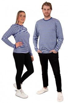 Carnavalskleding Dorustrui blauw wit Maat 38(dames) - 48(heren)