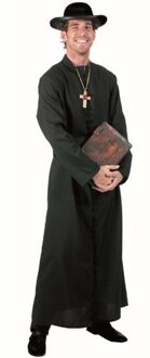 Carnavalskleding Priesterhabijt met riem Zwart