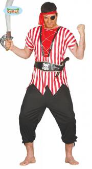 Carnavalspak Zeerover Multikleur - Print