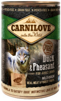 Carnilove eend & fazant natvoer hond (blik) 12 x 400 g