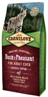 Carnilove granenvrij Eend & Fazant Hairball control 6kg