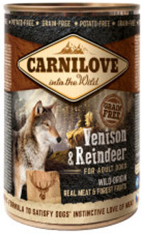 Carnilove hert met rendier natvoer hond (blik) 6 x 400 g
