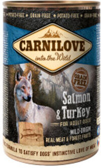 Carnilove zalm & kalkoen natvoer hond (blik) 12 x 400 g