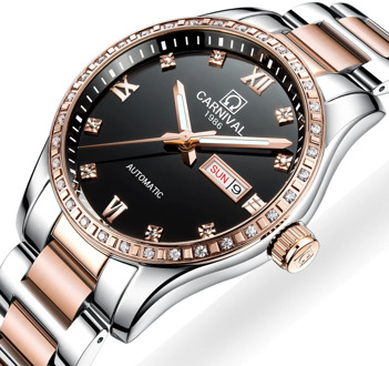 Carnival Watches Men Automatic Mechanical Luxury Brand Watch Men Luminous Sapphire reloj hombre Waterproof Mens Watch C8692-6