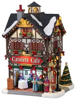 'Carolers Cafe' - Verlicht gebouw - Exclusief adapter (werkt Multicolor